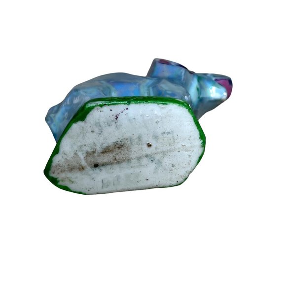 Vintage Lusterware Ceramic Elephant Figurine Pincushion Trunk Up - Picture 7 of 7